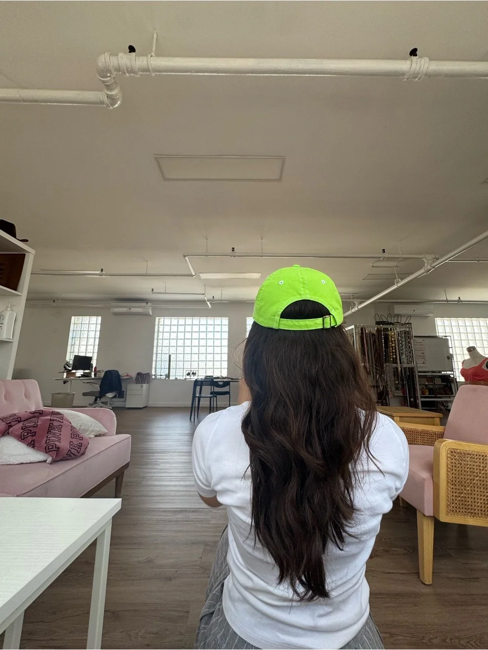 Neon Green Embroidered Baseball Cap - Unbranded